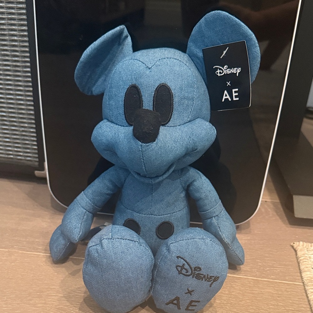 Disney Blue Denim Mickey Plush Toy